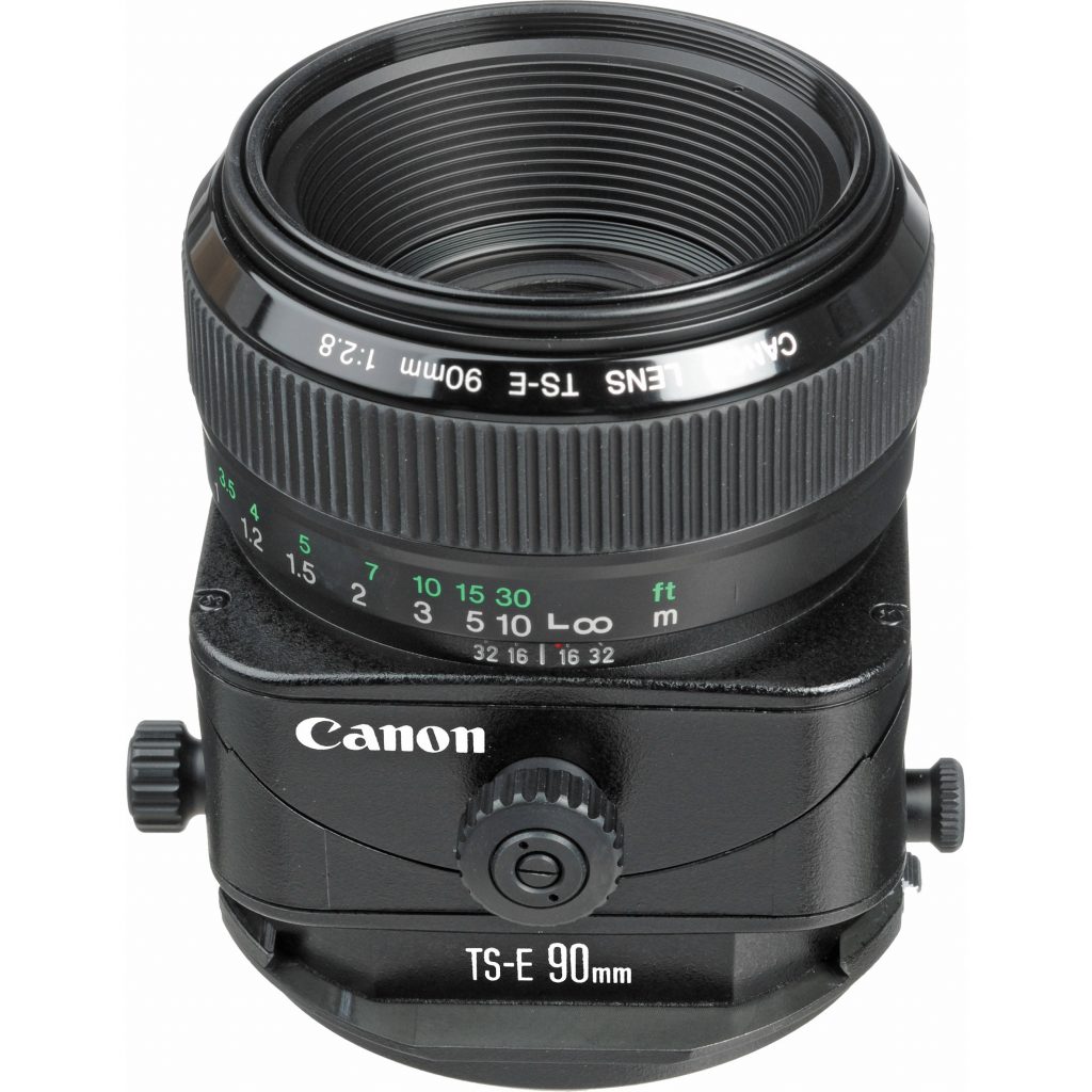 A canon tilt-shift lens, good for food photography