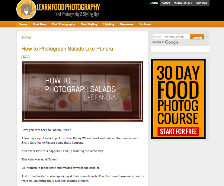 Learn Food Photography, not one of the best food photography blogs
