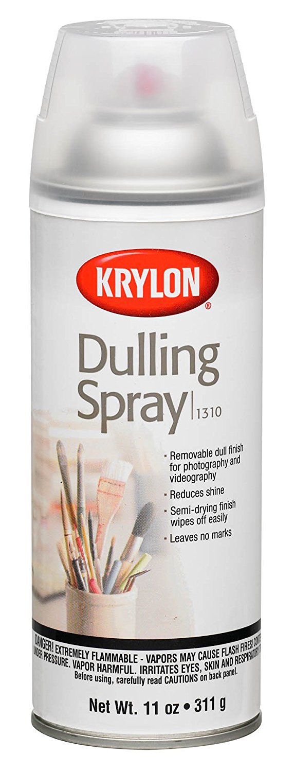 Krylon dulling spray is often used in food photography styling